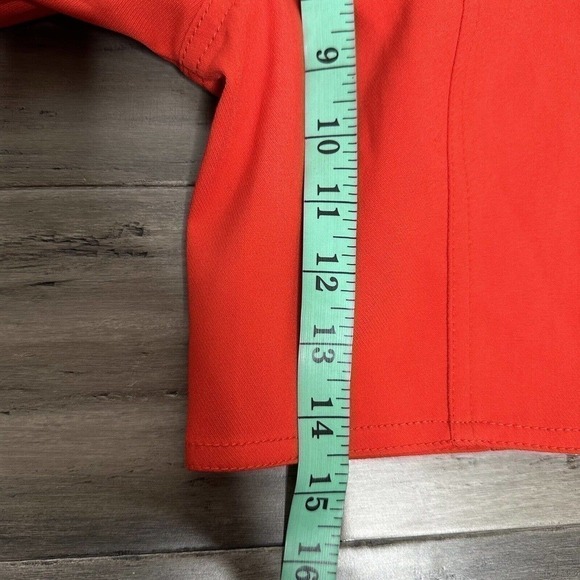 NWT L'Academie Crop Button Down Top Women's Long Sleeve Red Size M - Picture 6 of 6